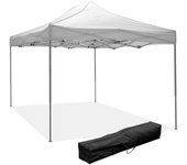 Cenador plegable plegable 3 x 4,5 blanco revestido en pvc impermeable