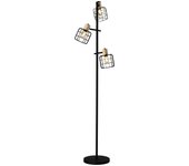 Lámpara de pie / pie de salón de metal negro con 3 tulipas e14 40w. (disponible conjunto de lámparas) ref. 5040/3f