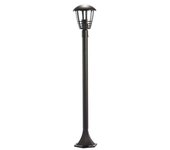 Farola exterior en aluminio negro etna diámetro 4 x h100 cm