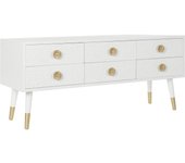 Mueble tv mdf abeto 120x42x54 mandala blanco