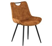 Silla 'nino' terciopelo dorado, dimensiones h84 x l56 x p62.5, ideal para tu cocina o comedor.