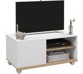 Mueble de tv homcom melamina de madera blanco 80x45x39.5 cm