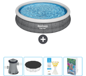 Paquete de piscina - bestway - alrededor - 366x366x76 cm + accesorios cb76