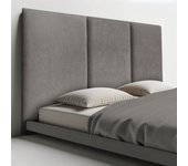 Cabecero cama zurich largo tapizado tejido antimanchas gris 105*125 cm