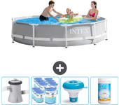 Paquete de piscina - intex - alrededor - 305x305x76 cm + accesorios cb89