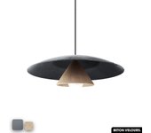 Lámpara colgante de hormigón aterciopelado - olemi velvet concrete | gris - arena