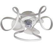 Lindby ventilador de techo led lomata, blanco, silencioso, ø 23 cm, ventilador
