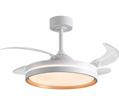 Ventilador dc akran oro, 4 aspas retráctiles, 72w led 3000|4000|6000k