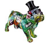 Casablanca by gilde figura decorativa pug street art h. 24 cm