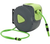 Vidaxl enrollador de manguera de agua retráctil automático de pared 30+2 m