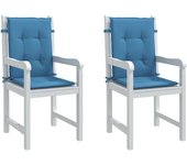 Cojines silla respaldo bajo 2 ud tela azul melange 100x50x4 cm v1185 100 x 50 x 4 cm / azul