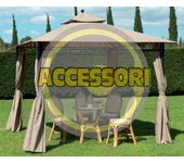Juego de 4 sábanas laterales beige oscuro para cenador eden