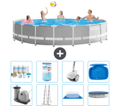 Paquete de piscina - intex - alrededor - 549x549x122 cm + accesorios a2328