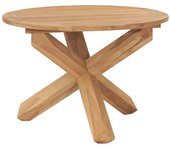 Mesa de comedor de jardín madera maciza de teca ø110x75 cm