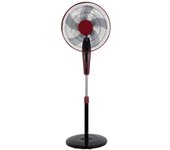 Ventilador de pie silencioso ac con mando borlon negro-rojo 130 cm