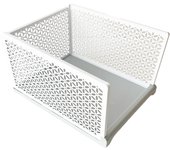 Joybos cesta organizadora de armario plegable y apilable en polipropilen, d. 44x34x24,5 cm, color gris