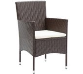 4 uds sillas de comedor para jardín | silla de exterior | sillon jardín ratán sintético marrón cfw366678