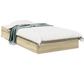 Cama con cajones madera ingeniería roble sonoma 90x190 cm