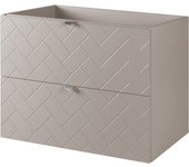 Mueble de baño, cashmere, 80 x 57 x 46 cm, tiradores plateados