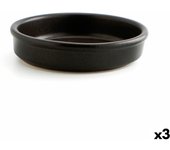 Cazuela anaflor vulcano barro cocido negro ø 21 cm (3 unidades)