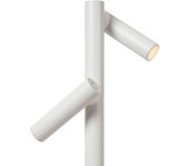 Lucide antrim rechargeable floor lamp with reading lamp, battery, led dim. 2 x 2.2 w 2700 k, ip54, with wireless charging station, white