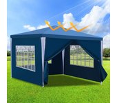 Carpa para fiestas gazebo robust pavilion – calidad y estabilidad para tu jardín 3x3m azul