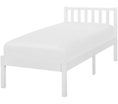 Beliani cama con somier de madera de pino blanca 90 x 200 cm florac