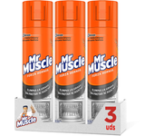 Mr muscle - pack 3 limpiador horno en espuma. limpiador de suciedad incrustada en el horno