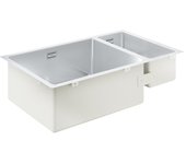Fregadero de acero inoxidable 76 x 45 cm grohe k700 medio seno izquierdo
