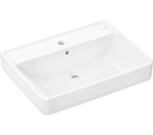 Hansgrohe xanuia q lavabo sobre encimera, con agujero para grifo, con rebosadero, pulido, 650x480mm, blanco, 60252450