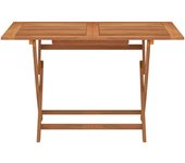 Mesa de jardín plegable 120x70x75 cm madera maciza de eucalipto
