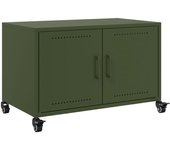 Mueble para tv | mueble de salón acero laminado en frío verde oliva 68x39x43,5 cm cfw12911