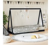 Maison exclusive - estructura de cama para niños madera de pino negro 80x200 cm
