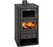 Estufa de leña con horno. potencia calorífica de 12 kw. modelo prity fm
