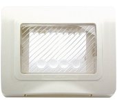Ave system 44 placa autoportante ip55 3 módulos blanco 44sp03b