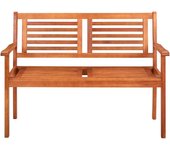 Banco de jardín | banco de exterior | silla de jardín de 2 plazas madera maciza eucalipto 120 cm cfw895276