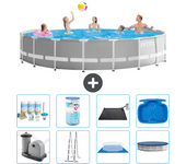 Paquete de piscina - intex - alrededor - 549x549x122 cm + accesorios a2312