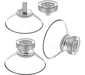 Paquete de 25 ventosas ø 40 mm m4 - ventosas transparentes con tuerca moleteada
