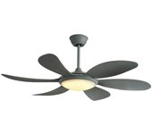 Ventilador de techo silencioso luz led 24w mary moderno plata con temporizador y mando ø115cm