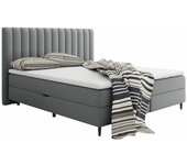 Cama continental indiana 142, doble, continental, gris, 160x200, tapiz, somieres, 164x209x105cm