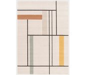 Alfombra gráfica - urbana - beige - 80 x 150 cm