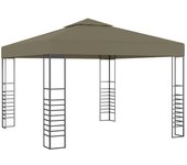 Maison exclusive - carpa de jardín con tejado retráctil gris taupe 3x3m 180 g/m²