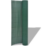 Vidaxl cerca de jardín de doble cara pvc 150x500 cm gris verde plástico