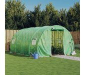 Invernadero con estructura de acero verde 12 m2 4x3x2 m