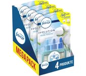 Ambi pur 3volution profumatore per ambienti, 4 ricariche per diffurore elettrico, fragranza nuvole cotone, tecnologia elimina odori, fino a 90 giorni
