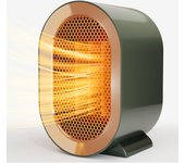 Calentador eléctrico interior, pequeño calentador portátil para uso doméstico, con protección contra sobrecalentamiento y vuelco, verde