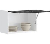 Maison exclusive - armario de pared de cocina lucca madera ingeniería negra