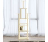 Maison exclusive - rascador para gatos con postes de sisal crema 183 cm