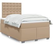 Somier de láminas colchón capuchino 120x190cm piel sintética
