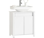 Mueble para debajo del lavabo fregadero armario de baño armario de almacenaje de suelo 2 puertas 60 x 34 x 65,5 cm bzr101-w sobuy es